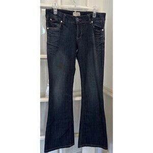 Y2K Low Rise Jeans Boot Cut Womens 31 Dark Wash Denim